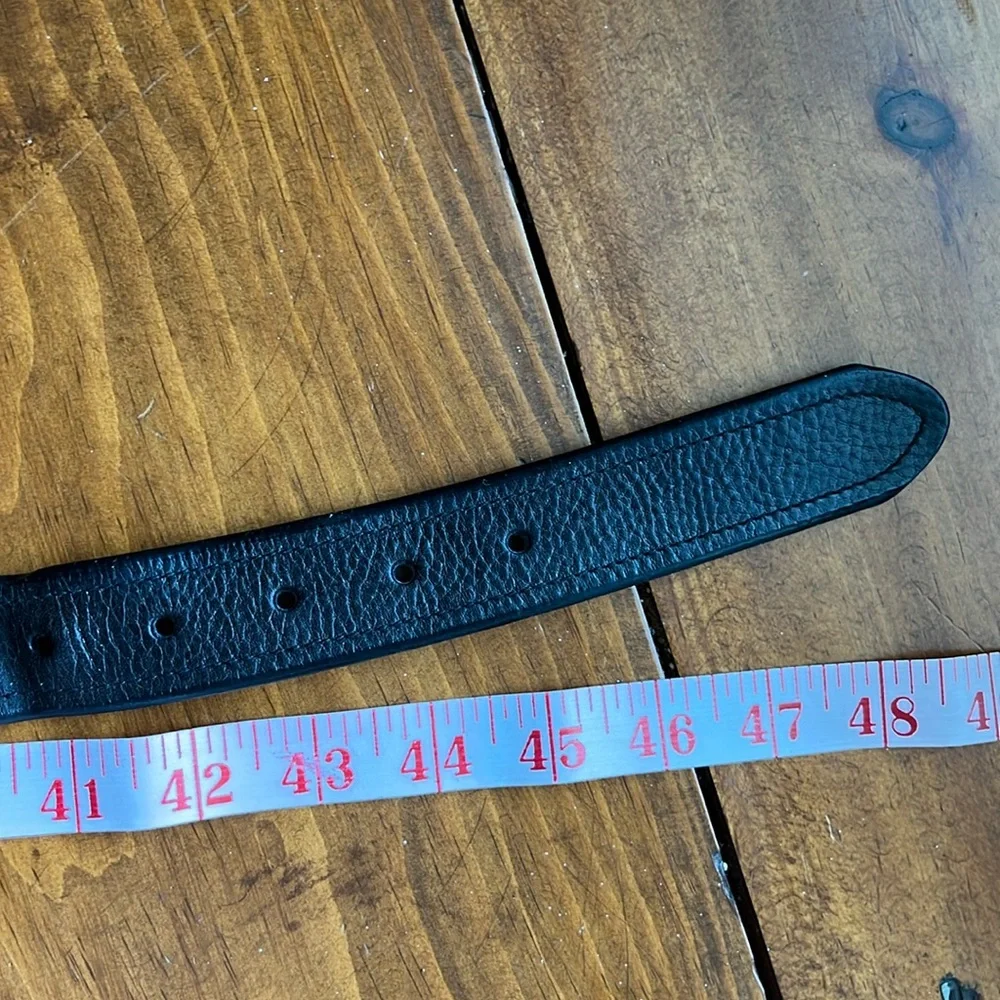 Polo Ralph Lauren Italian Black Leather Belt Sz 42